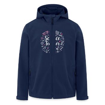 Science Professor- Back to School - Men’s Recycled Softshell Jacket by Stanley/Stella - navy - Front - AI Model Male 185 light (185cm)