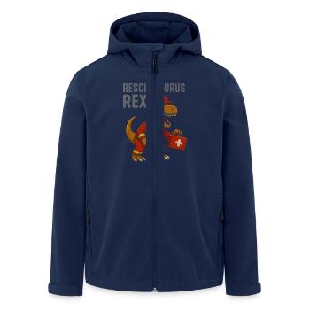 Rescuesaurus Sauveteur Dinosaure - Veste softshell homme en polyester recyclé Stanley/Stella - marine - Devant - AI Model Male 185 light (185cm)