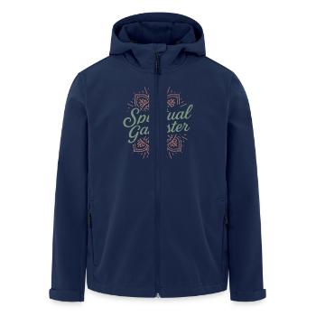 Boho Yoga Spiritual Gift for Mindful Yogis - Men’s Recycled Softshell Jacket by Stanley/Stella - navy - Front - AI Model Male 185 light (185cm)