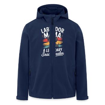 Labrador Mama Mama, Legendary Snack Dealer - Men’s Recycled Softshell Jacket by Stanley/Stella - navy - Front - AI Model Male 185 light (185cm)