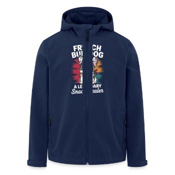 French Bulldog Mama, Legendary Snack Dealer - Men’s Recycled Softshell Jacket by Stanley/Stella - navy - Front - AI Model Male 185 light (185cm)