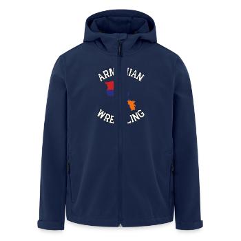 Armenian Wrestling - Recycelte Männer Softshell-Jacke von Stanley/Stella - Navy - Vorne - AI Model Male 185 light (185cm)