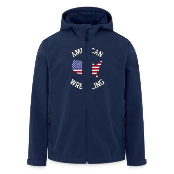 American Wrestling - Recycelte Männer Softshell-Jacke von Stanley/Stella - Navy - Vorne - AI Model Male 185 light (185cm)