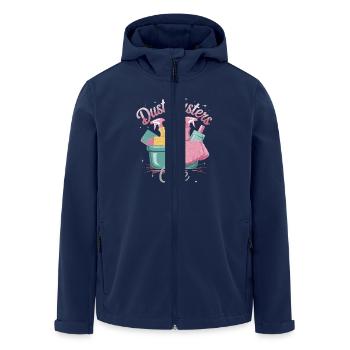 Dust Busters Club Cleaning and Fun Design for - Men’s Recycled Softshell Jacket by Stanley/Stella - navy - Front - AI Model Male 185 light (185cm)