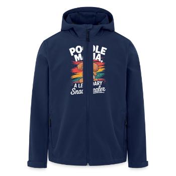Poodle Mama, Legendary Snack Dealer - Men’s Recycled Softshell Jacket by Stanley/Stella - navy - Front - AI Model Male 185 light (185cm)