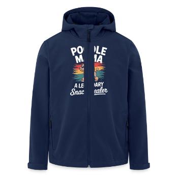 Poodle Mama, Legendary Snack Dealer - Men’s Recycled Softshell Jacket by Stanley/Stella - navy - Front - AI Model Male 185 light (185cm)