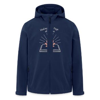 Gratitude Practice Journal Lover Emotional - Men’s Recycled Softshell Jacket by Stanley/Stella - navy - Front - AI Model Male 185 light (185cm)