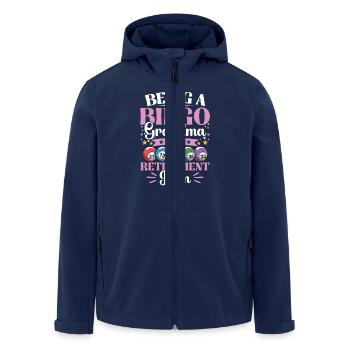 Bingo Granny Gambling Real Bingo Fans Retraite - Veste softshell homme en polyester recyclé Stanley/Stella - marine - Devant - AI Model Male 185 light (185cm)