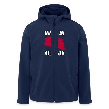 Made in Albania - Men’s Recycled Softshell Jacket by Stanley/Stella - navy - Front - AI Model Male 185 light (185cm)