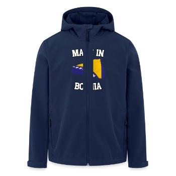 Fabriqué en Bosnie - Veste softshell homme en polyester recyclé Stanley/Stella - marine - Devant - AI Model Male 185 light (185cm)