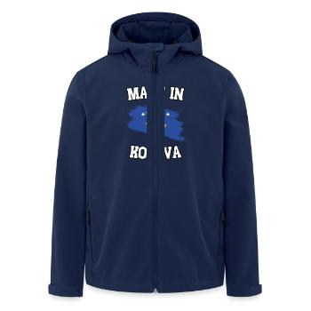 Made in Kosova - Men’s Recycled Softshell Jacket by Stanley/Stella - navy - Front - AI Model Male 185 light (185cm)