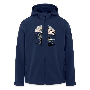 CHEMIN DU GUERRIER - Veste softshell homme en polyester recyclé Stanley/Stella - marine - Devant - AI Model Male 185 light (185cm)