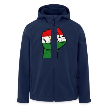 faust kurdistan - Recycelte Männer Softshell-Jacke von Stanley/Stella - Navy - Vorne - AI Model Male 185 light (185cm)