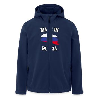 Fabriqué en Russie - Veste softshell homme en polyester recyclé Stanley/Stella - marine - Devant - AI Model Male 185 light (185cm)