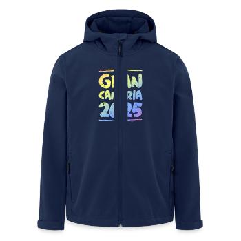 Gran Canaria 2025 Coloré - Veste softshell homme en polyester recyclé Stanley/Stella - marine - Devant - AI Model Male 185 light (185cm)