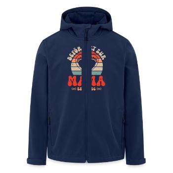 Werdende Mutter BEFÖRDERT ZUR MAMA 2026 Lustig - Recycelte Männer Softshell-Jacke von Stanley/Stella - Navy - Vorne - AI Model Male 185 light (185cm)
