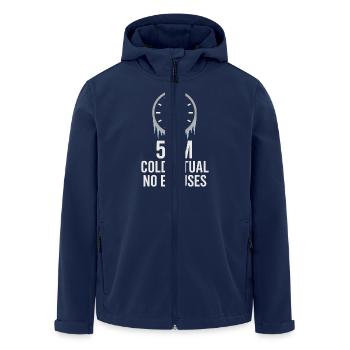 Kaltes Duschen Mentale Härte Kälteexposition - Recycelte Männer Softshell-Jacke von Stanley/Stella - Navy - Vorne - AI Model Male 185 light (185cm)