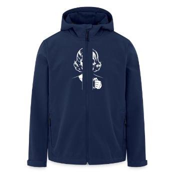 Black like my soul! Goth Kaffee Emo Girl - Recycelte Männer Softshell-Jacke von Stanley/Stella - Navy - Vorne - AI Model Male 185 light (185cm)