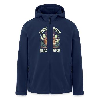 Drôle de citrouille au cannabis - Veste softshell homme en polyester recyclé Stanley/Stella - marine - Devant - AI Model Male 185 light (185cm)