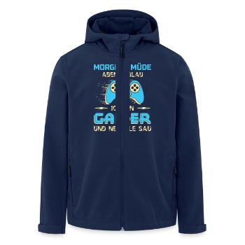 Zocken Gamer Gaming Zocker Controller Videospiele - Recycelte Männer Softshell-Jacke von Stanley/Stella - Navy - Vorne - AI Model Male 185 light (185cm)