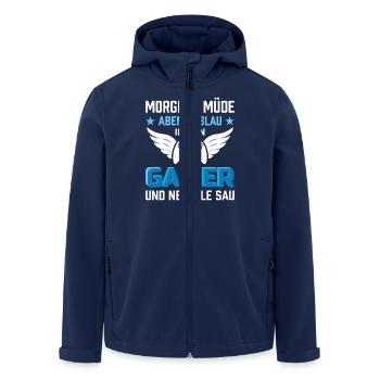 Zocken Gamer Gaming Zocker Controller Videospiele - Recycelte Männer Softshell-Jacke von Stanley/Stella - Navy - Vorne - AI Model Male 185 light (185cm)