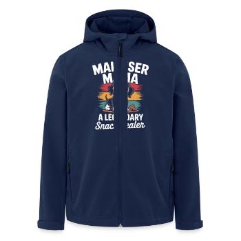 Malteser Mama, Legendary Snack Dealer - Men’s Recycled Softshell Jacket by Stanley/Stella - navy - Front - AI Model Male 185 light (185cm)