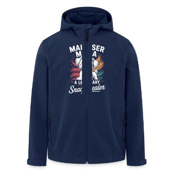 Malteser Mama, Legendary Snack Dealer - Men’s Recycled Softshell Jacket by Stanley/Stella - navy - Front - AI Model Male 185 light (185cm)