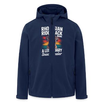 Rhodesian Ridgeback Mama, Legendary Snack Dealer - Men’s Recycled Softshell Jacket by Stanley/Stella - navy - Front - AI Model Male 185 light (185cm)