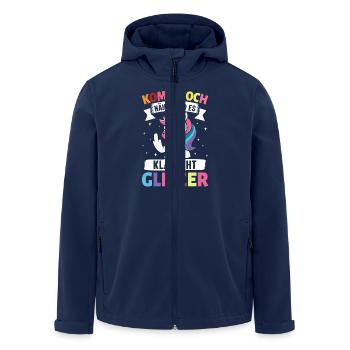 Malle KOMM NOCH NÄHER UND ES KLATSCHT - Recycelte Männer Softshell-Jacke von Stanley/Stella - Navy - Vorne - AI Model Male 185 light (185cm)