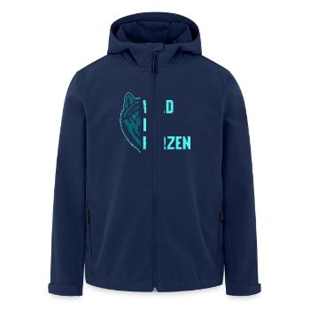 Wolf Spirit WILD IM HERZEN Wölfe Lustiges - Recycelte Männer Softshell-Jacke von Stanley/Stella - Navy - Vorne - AI Model Male 185 light (185cm)