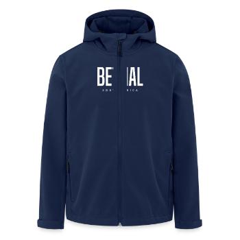 Bethal, Afrique du Sud - Veste softshell homme en polyester recyclé Stanley/Stella - marine - Devant - AI Model Male 185 light (185cm)