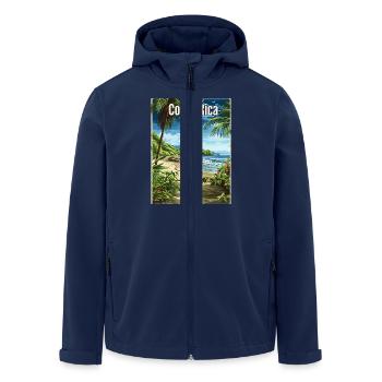 Costa Rica Dream Beach Paradisiacal - Men’s Recycled Softshell Jacket by Stanley/Stella - navy - Front - AI Model Male 185 light (185cm)