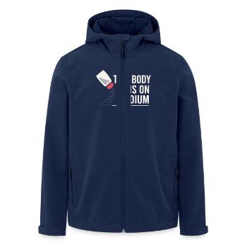 Salt Lover Sodium Dependent Nacl Meme - Men’s Recycled Softshell Jacket by Stanley/Stella - navy - Front - AI Model Male 185 light (185cm)