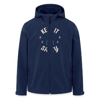 Salt Lover Sodium Dependent Nacl Meme - Men’s Recycled Softshell Jacket by Stanley/Stella - navy - Front - AI Model Male 185 light (185cm)