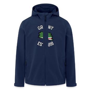 DÉCÉDÉ EN 1818 - Veste softshell homme en polyester recyclé Stanley/Stella - marine - Devant - AI Model Male 185 light (185cm)