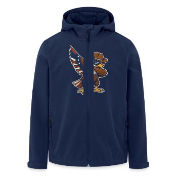 Aigle cool avec chapeau de cow-boy et lunettes - Veste softshell homme en polyester recyclé Stanley/Stella - marine - Devant - AI Model Male 185 light (185cm)