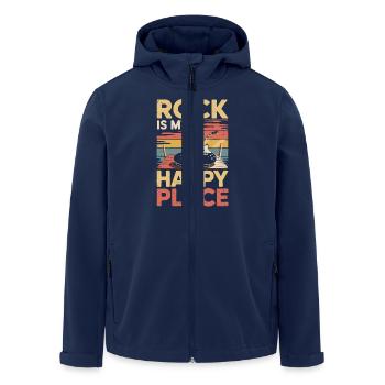 Rock My Happy Place Musik Liebhaber DJ Kopfhörer - Recycelte Männer Softshell-Jacke von Stanley/Stella - Navy - Vorne - AI Model Male 185 light (185cm)