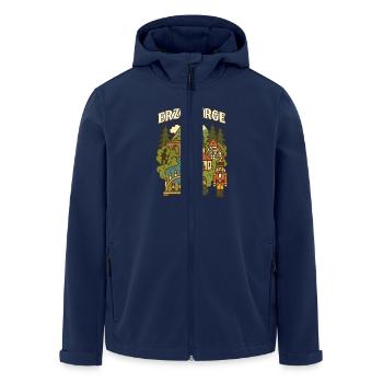Erzgebirge Nussknacker - Recycelte Männer Softshell-Jacke von Stanley/Stella - Navy - Vorne - AI Model Male 185 light (185cm)