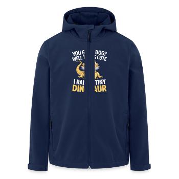 Bearded Dragon Reptile Lover Lizard Pet - Men’s Recycled Softshell Jacket by Stanley/Stella - navy - Front - AI Model Male 185 light (185cm)
