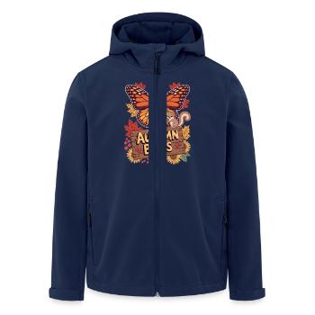 Joie d’automne Papillon Écureuil et - Veste softshell homme en polyester recyclé Stanley/Stella - marine - Devant - AI Model Male 185 light (185cm)