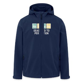 Salt Lover Sodium Dependent Nacl Meme - Men’s Recycled Softshell Jacket by Stanley/Stella - navy - Front - AI Model Male 185 light (185cm)