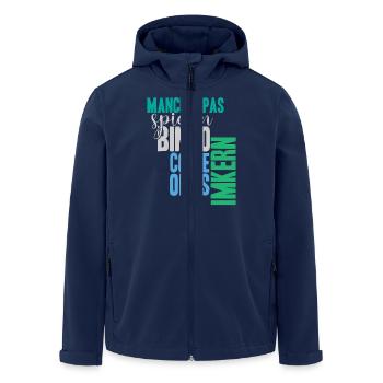 Bienenzucht Imker Imkerei Lustig Bienen Spruch - Recycelte Männer Softshell-Jacke von Stanley/Stella - Navy - Vorne - AI Model Male 185 light (185cm)