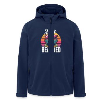 Live Bearded! Bartagame Reptil Terraristik - Recycelte Männer Softshell-Jacke von Stanley/Stella - Navy - Vorne - AI Model Male 185 light (185cm)