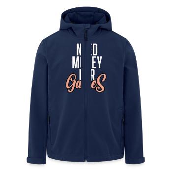 Besoin d’argent pour les jeux - Veste softshell homme en polyester recyclé Stanley/Stella - marine - Devant - AI Model Male 185 light (185cm)