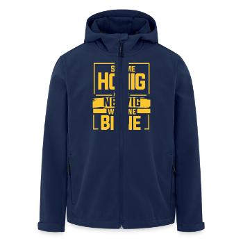 Bienenzucht Imker Imkerei Lustig Bienen Spruch - Recycelte Männer Softshell-Jacke von Stanley/Stella - Navy - Vorne - AI Model Male 185 light (185cm)