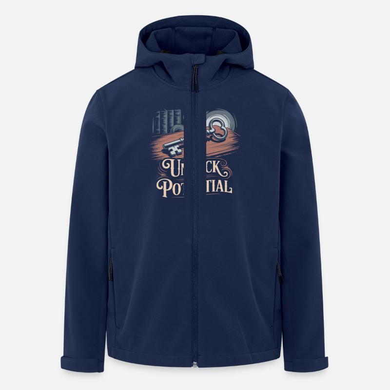 LIBÉREZ VOTRE POTENTIEL - Veste softshell homme en polyester recyclé Stanley/Stella - marine