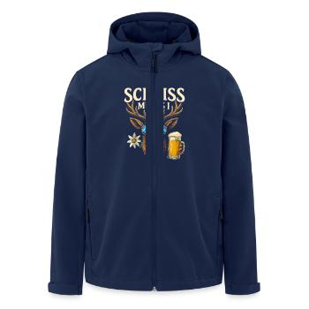 Trachtenshirt Herren Trachten T-Shirt Grantler - Recycelte Männer Softshell-Jacke von Stanley/Stella - Navy - Vorne - AI Model Male 185 light (185cm)