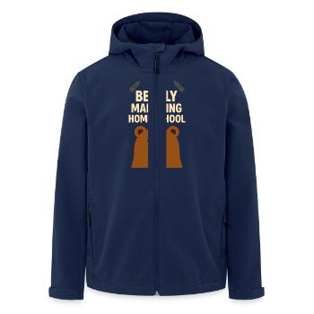 Homeschool Mom Mama Bear Homeschooling Geschenk - Recycelte Männer Softshell-Jacke von Stanley/Stella - Navy - Vorne - AI Model Male 185 light (185cm)