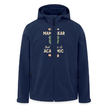 Homeschool Mom Mama Bear Homeschooling Geschenk - Recycelte Männer Softshell-Jacke von Stanley/Stella - Navy - Vorne - AI Model Male 185 light (185cm)