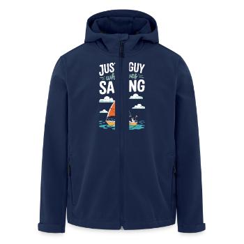 Juste un gars qui aime la voile – Sail Design - Veste softshell homme en polyester recyclé Stanley/Stella - marine - Devant - AI Model Male 185 light (185cm)